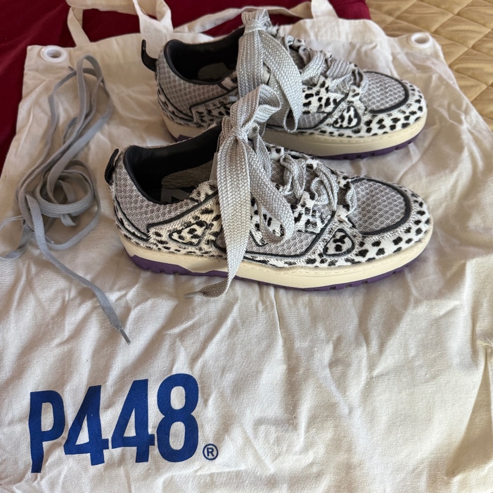 P448 Animal Print Tennis Shoes